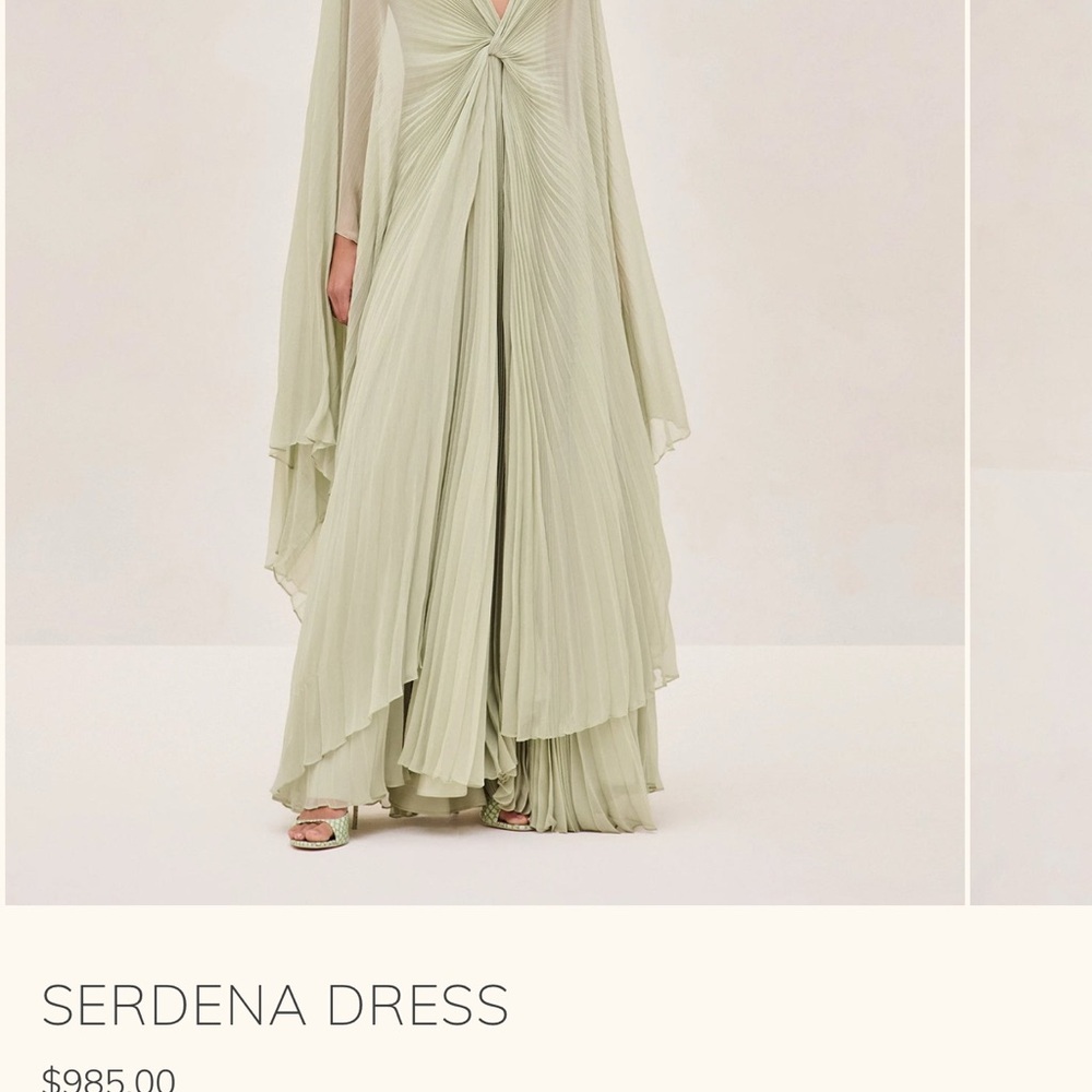 Alexis Green Asymmetrical Tiered Gown for Weddings